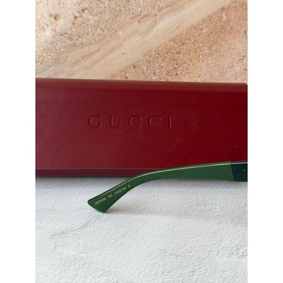 NEW Gucci GG0163SN Black Cat Eye Square Sunglasses